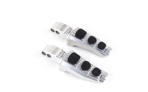 Gilles Touring foot peg set, pillion, silver