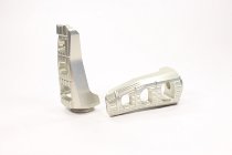 Gilles Footpeg kit touring, front/rear, silver - Ducati