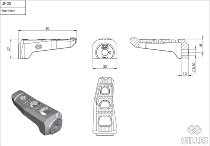 Gilles Footpeg kit touring, front/rear, black - Ducati