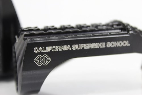 Gilles Footpeg kit california, front, black - Ducati