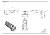 Gilles Footpeg kit touring, rear, black - Ducati