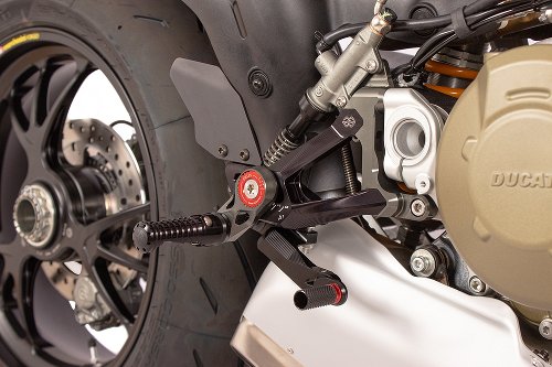 Sistema di pedane Gilles MUE2, nero - Ducati V4, S