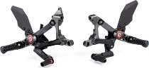 Gilles Footrest system MUE2, black - Ducati V4, S