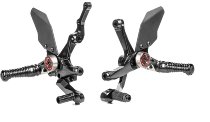 Gilles Footrest system MUE2, black - Ducati Streetfighter V2