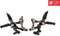 Gilles Footrest system MUE2, black - Ducati V4, S, R