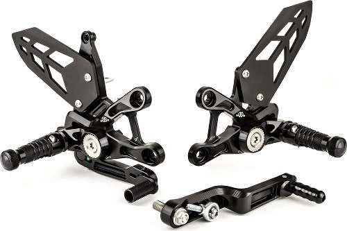 GILLES Rearset MUE2, black - Suzuki GSX-R 1000 / R