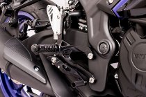 GILLES Fußrastenanlage FXR, schwarz-silber - Yamaha YZF R3 /