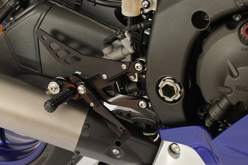 GILLES Rearset FXR, black - Yamaha YZF-R6