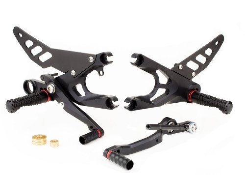 GILLES Rearset FXR, black - Yamaha YZF-R6