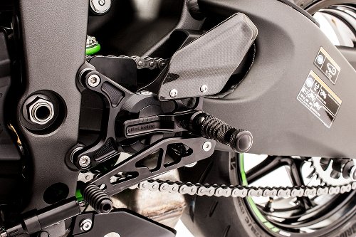 GILLES Fußrastenanlage VCR38GT, schwarz - Kawasaki ZX-6R 636