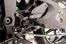 GILLES Adjustable rearset VCR38GT, black - Kawasaki ZX-6R