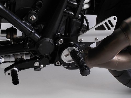 GILLES Adjustable rearset RCT10GT, black - BMW R 1200 R / R