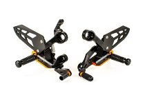 Gilles footrest system VCR38GT2, KTM 790 Duke, black/orange