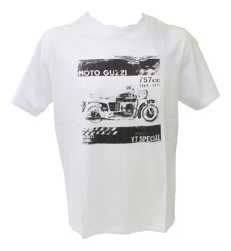 Moto Guzzi T-Shirt V7 Special, Herren, weiß, Größe: L NML