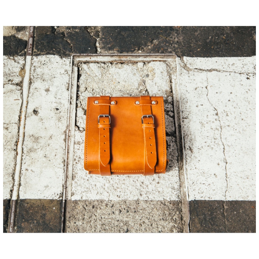Moto Guzzi Leather bag brown - V7 I+II Classic, Special, Spare