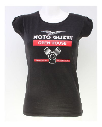 T-shirt Moto Guzzi, open house, femmes, noir, taille : S NML