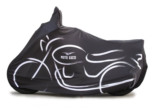 Moto Guzzi Motorradabdeckplane, indoor, schwarz - V7