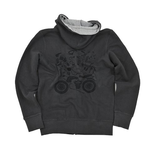 Moto Guzzi Sweatshirt Jacke, Damen, grau, Größe: XL NML