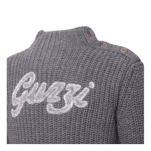 Moto Guzzi Strickpullover, Herren, grau, Größe: L