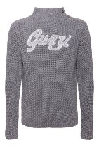 Moto Guzzi Strickpullover, Herren, grau, Größe: XXL