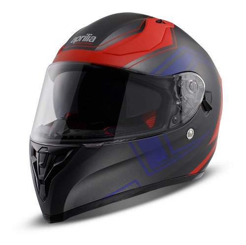 Aprilia Integralhelm Racing, schwarz/rot/blau, Größe: L
