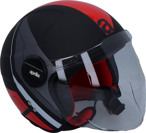 Aprilia Jet helmet, black/red/grey, size: M