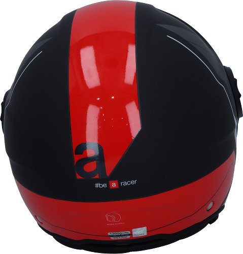 Aprilia Jet helmet, black/red/grey, size: M