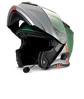 Moto Guzzi Modular Helm mit Bluetooth, Grün, Größe: M