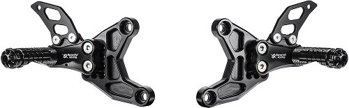 Bonamici Racing footrest systems, adjustable, set Aprilia