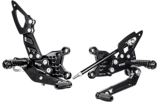 Repose-pieds Bonamici, réglables, set Aprilia RSV4 APRC -