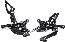 Bonamici footrest systems, adjustable, set Aprilia RSV4 APRC