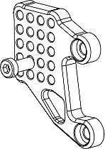 Bonamici mounting plate for footrest systems, brake side