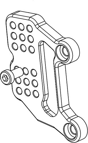 Bonamici mounting plate for footrest systems, brake side