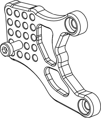 Bonamici Racing mounting plate footpegs Yamaha YZF R1