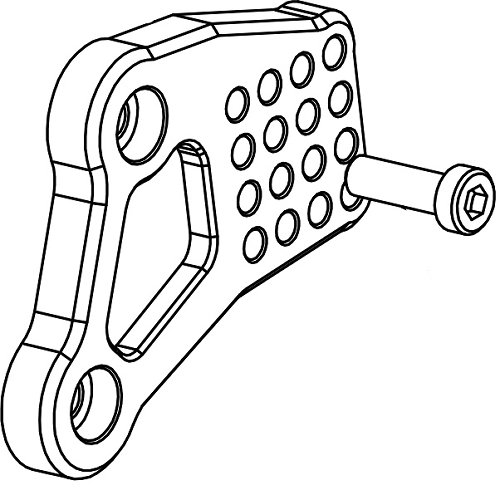 Bonamici mounting plate for footrest systems, gearbox side