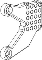 Bonamici mounting plate for footrest systems, gearbox side