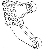 Bonamici mounting plate for footrest systems, brake side