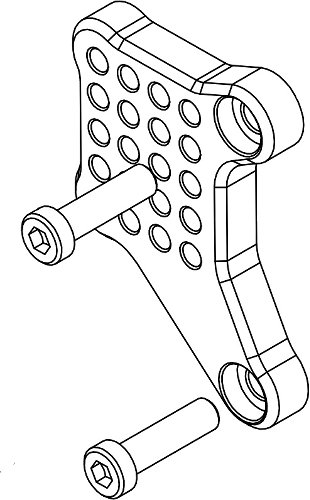 Bonamici mounting plate for footrest systems, brake side