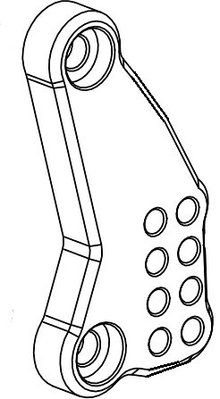 Bonamici mounting plate for footrest systems, gearbox side