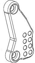 Bonamici mounting plate for footrest systems, gearbox side