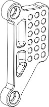 Bonamici mounting plate for footrest system, gearbox side