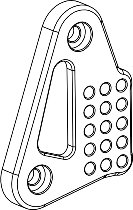 Bonamici mounting plate for footrest system, gearbox side