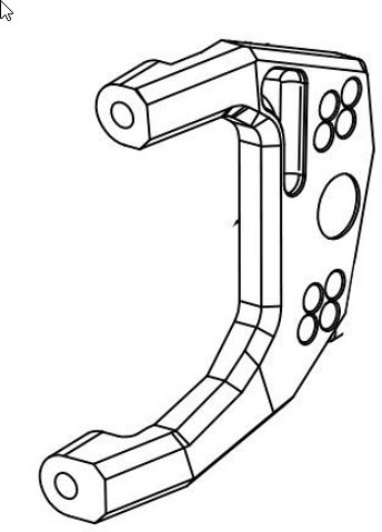 Bonamici mounting plate for footrest system, gearbox side