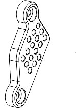 Bonamici mounting plate for footrest system, gearbox side