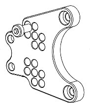 Bonamici mounting plate for footrest system, brake side