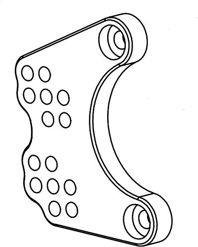 Bonamici mounting plate for footrest system, brake side KTM