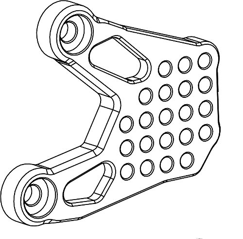 Bonamici mounting plate for footrest system, gearbox side