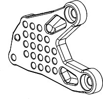 Bonamici mounting plate for footrest system, brake side