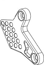 Bonamici mounting plate for footrest system, brake side KTM