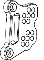 Bonamici mounting plate for footrest system, transmission